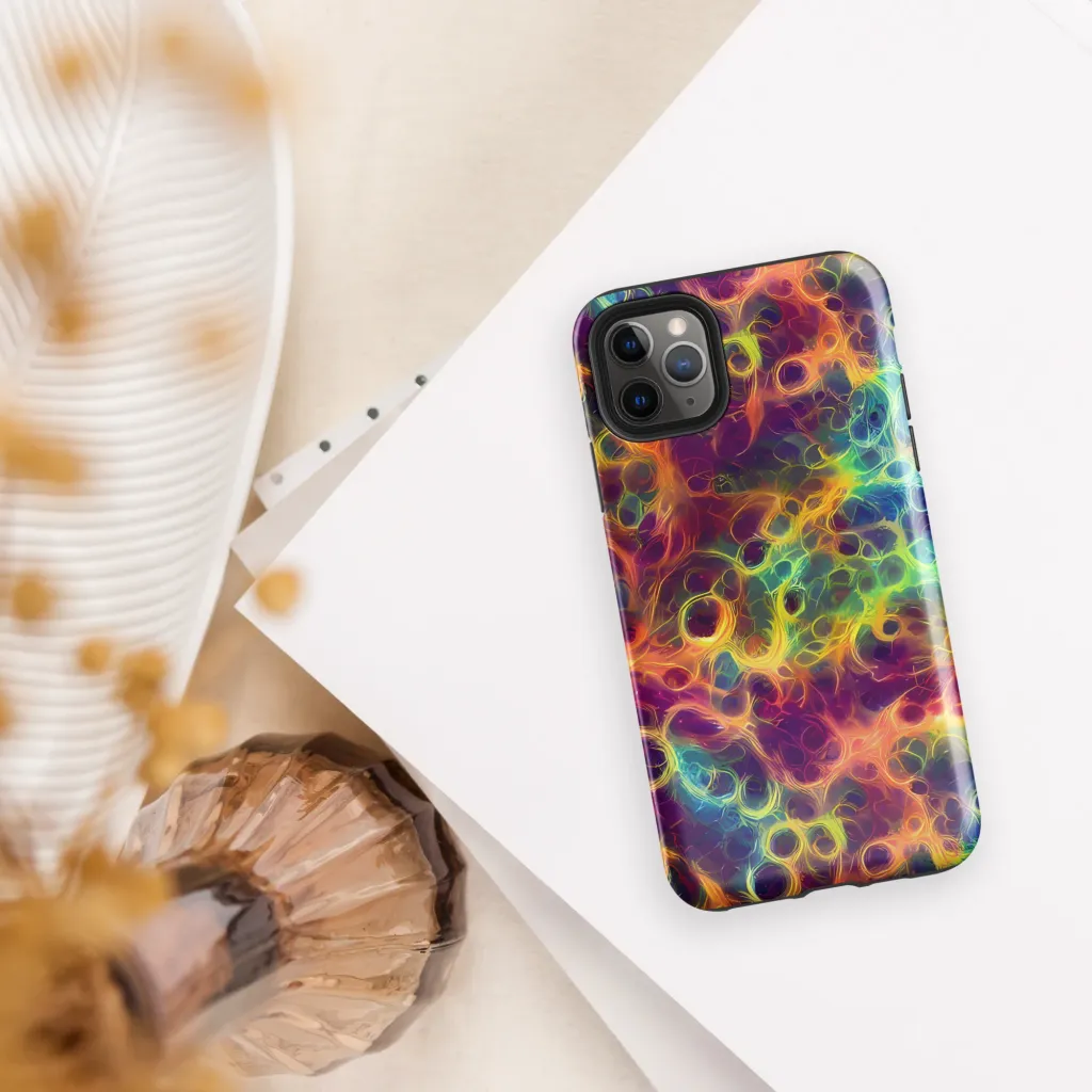 Neon Whorl on Tough Case for iPhone® — Front