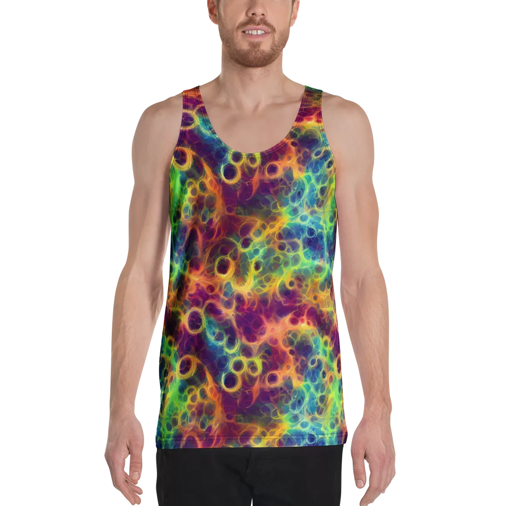 Neon Whorl on Men's Tank Top — Front