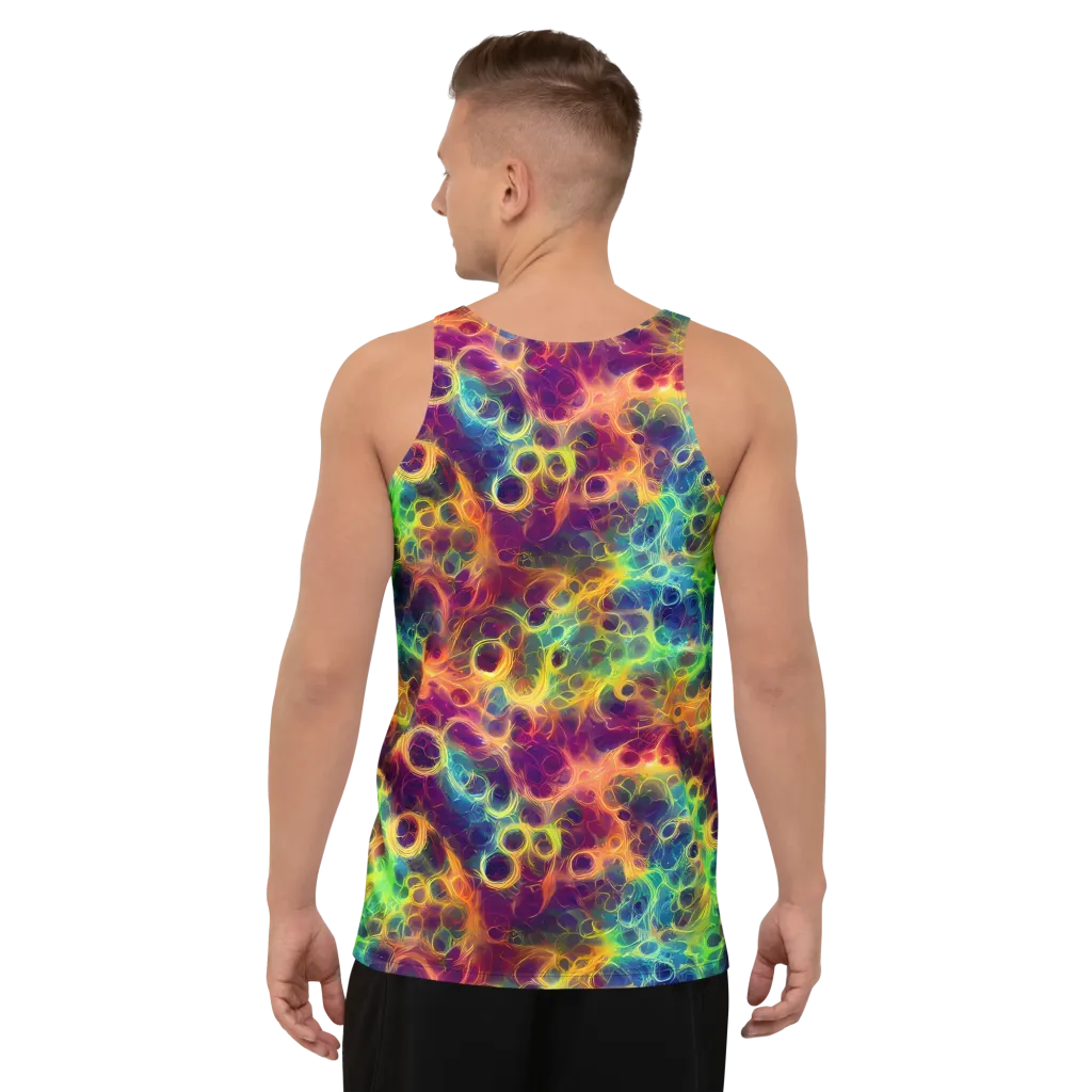 Neon Whorl on Men's Tank Top — Back