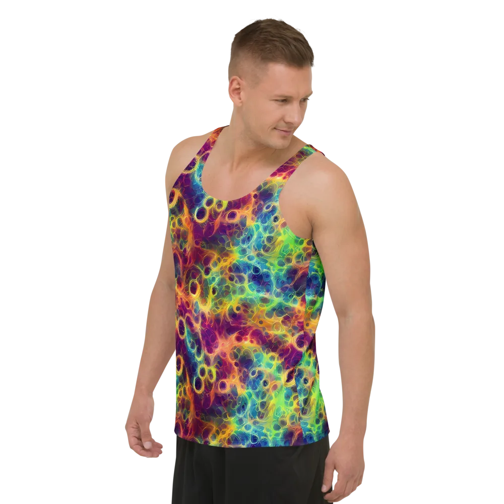 Neon Whorl on Men's Tank Top — Left Front