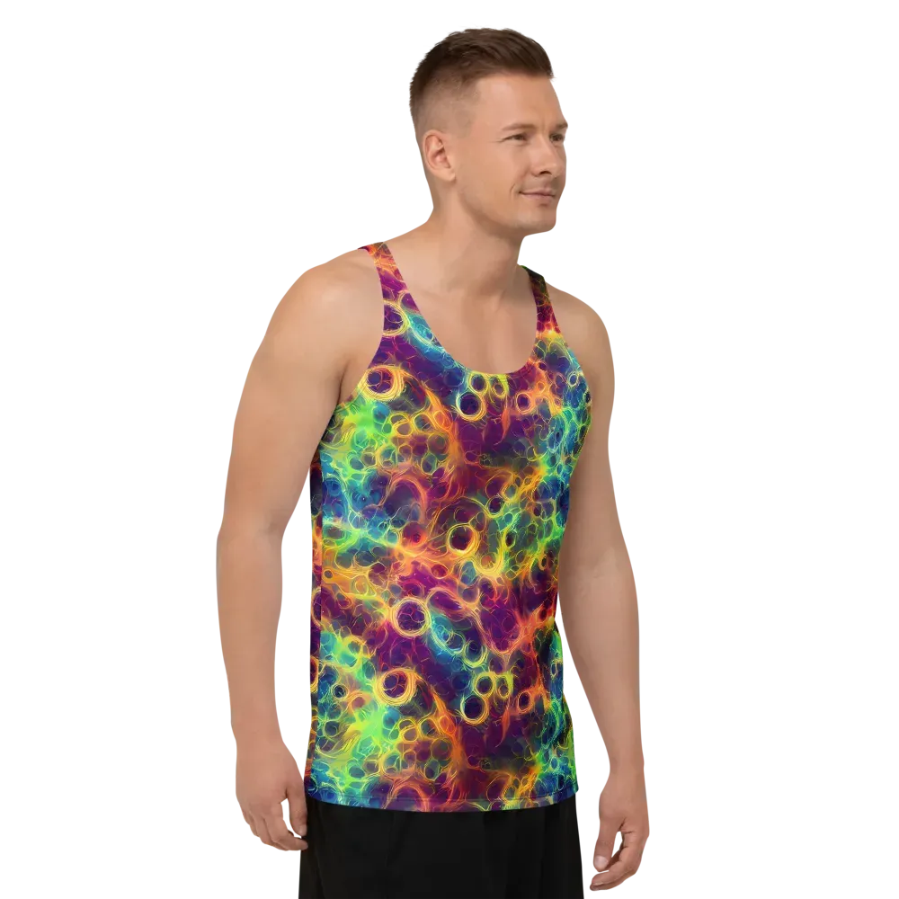 Neon Whorl on Men's Tank Top — Right Front