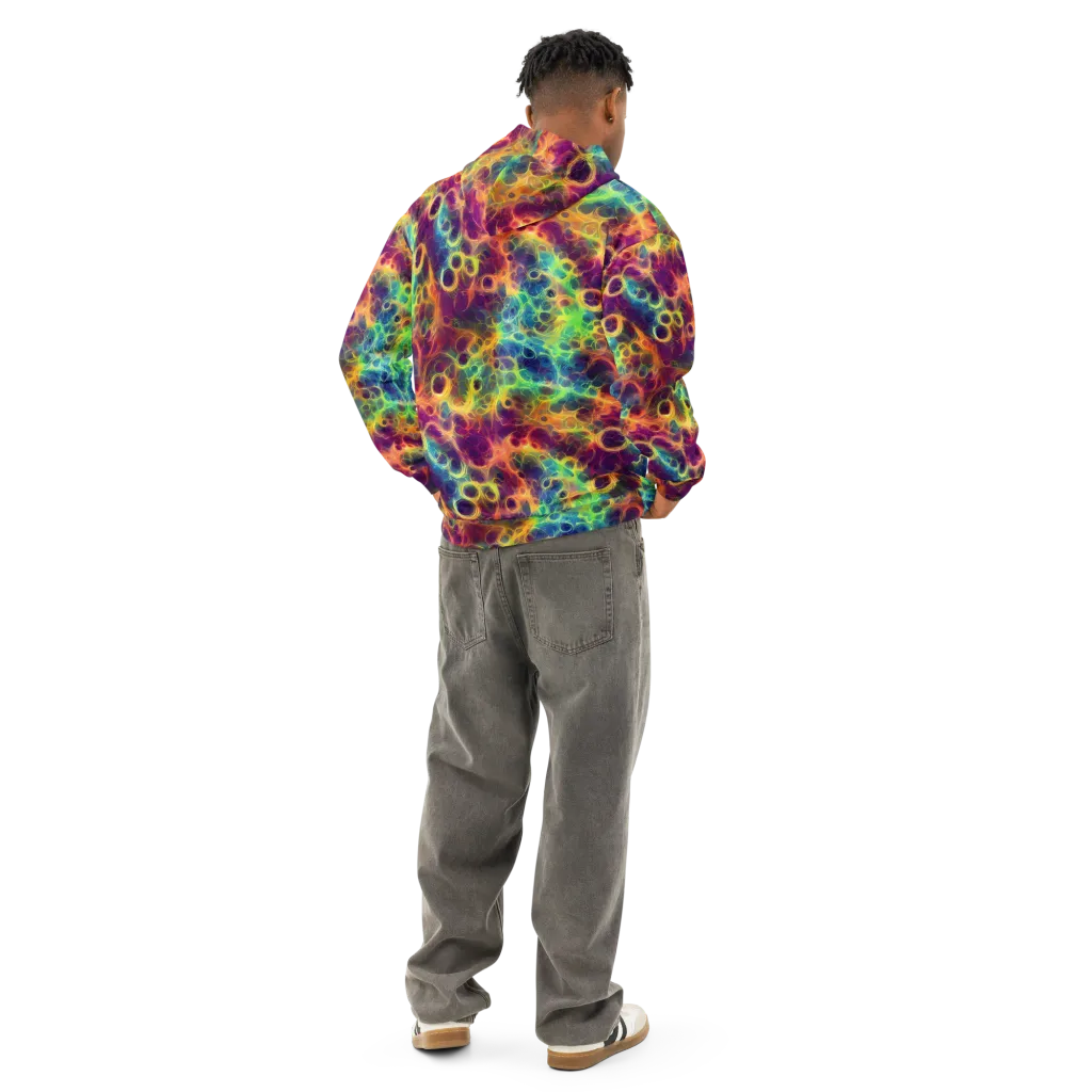 Neon Whorl on Cotton Hoodie — Back