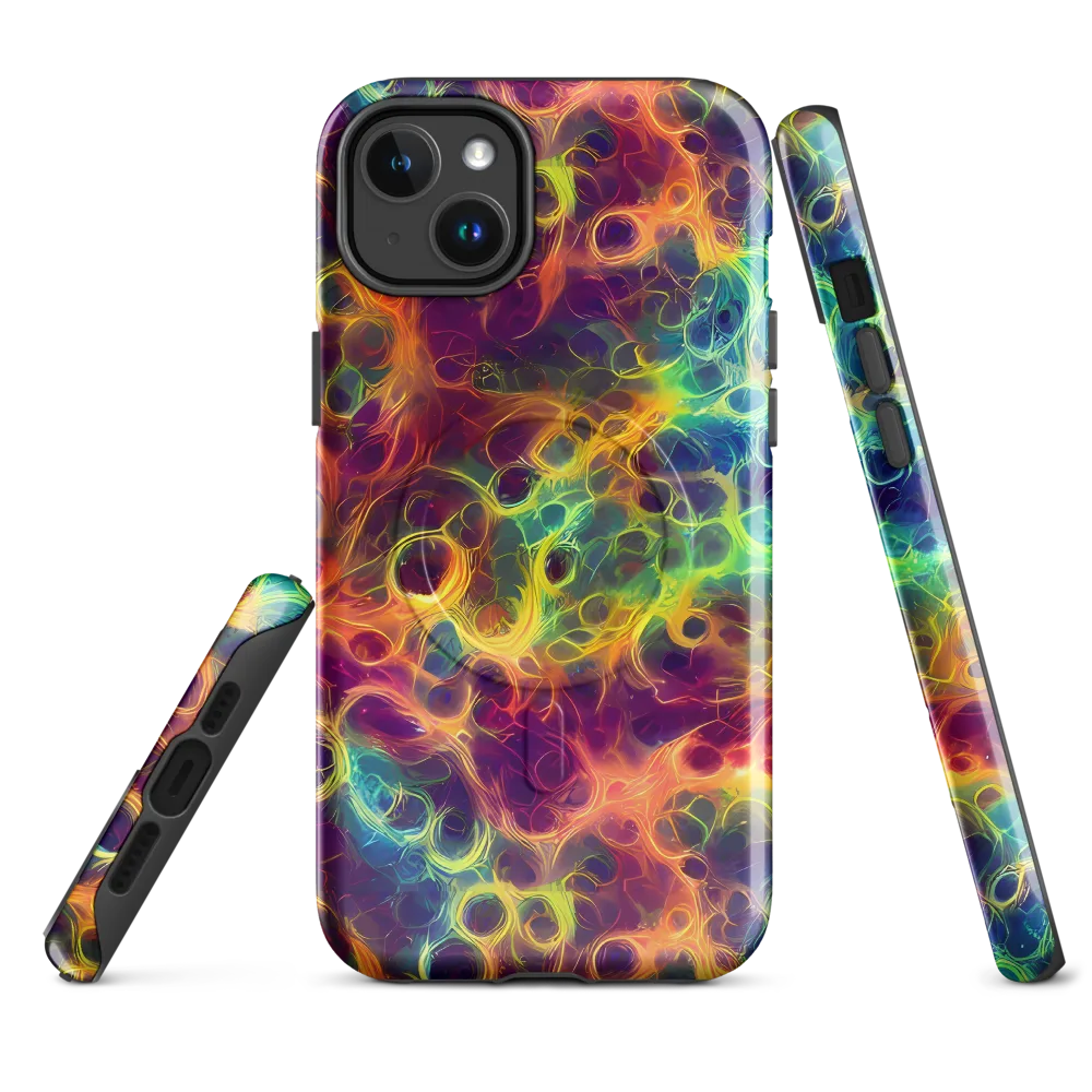 Neon Whorl on MagSafe Tough Case for iPhone® — Front