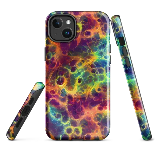 Neon Whorl on a MagSafe Tough Case for iPhone®