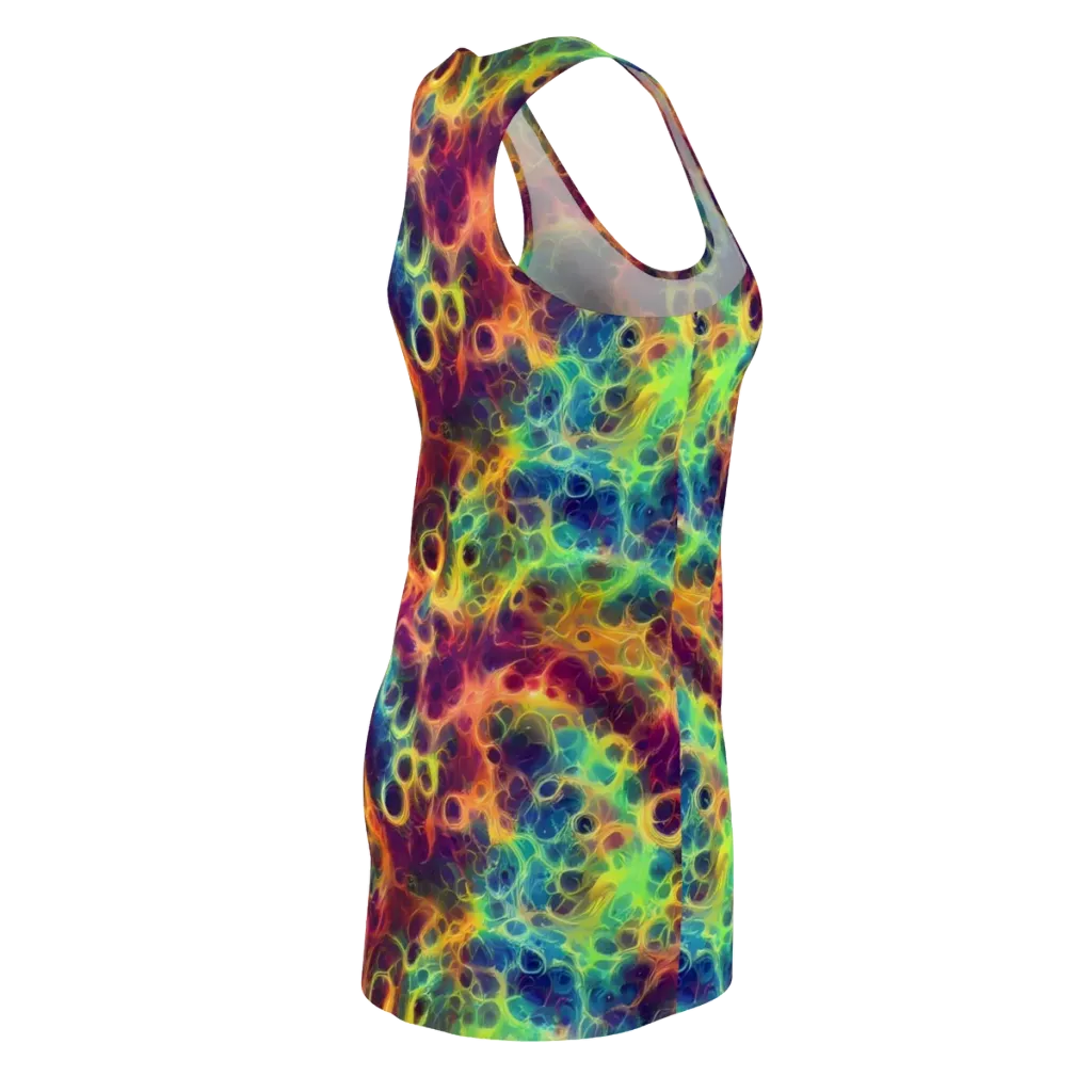 Neon Whorl on Racerback Dress — Back Side