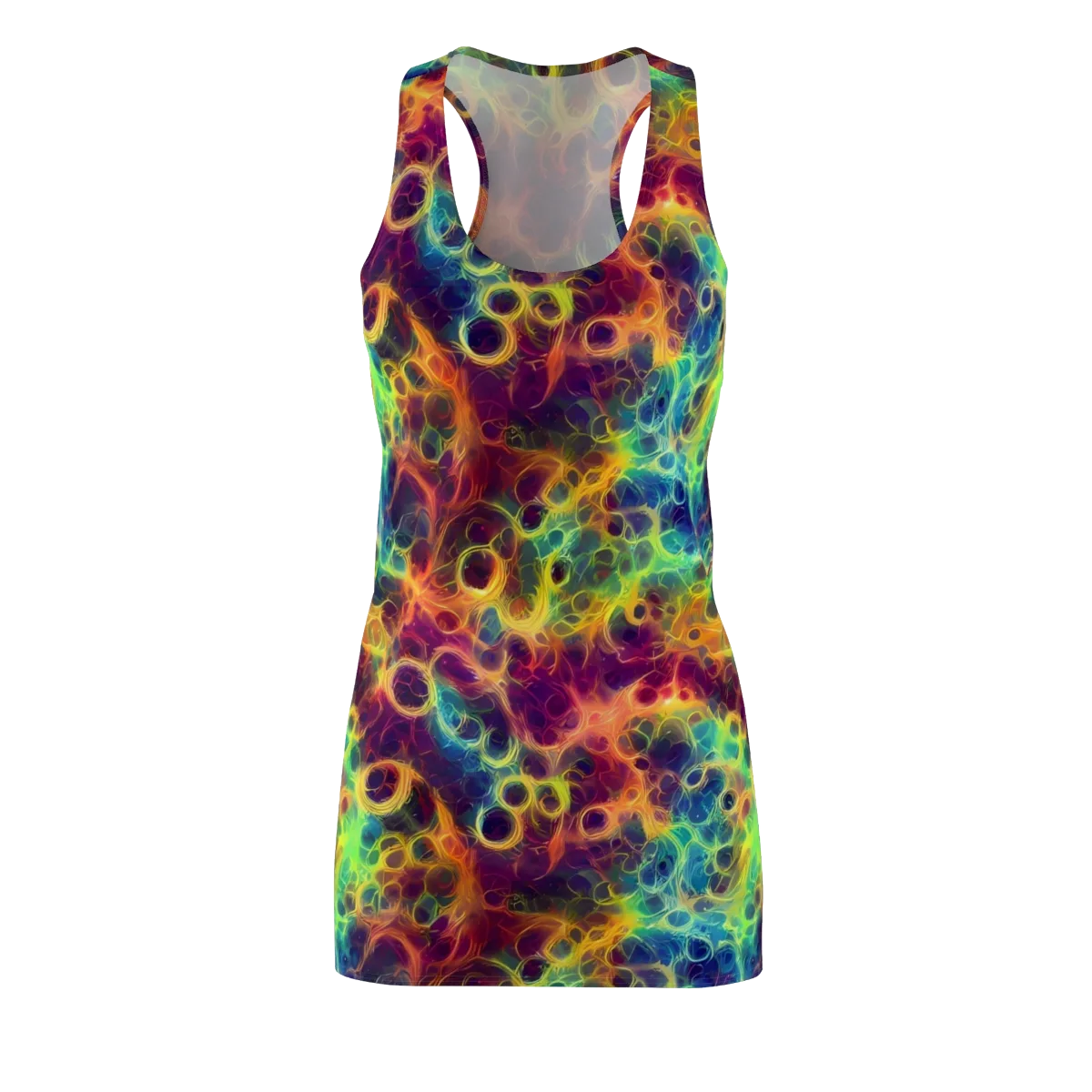 Neon Whorl on Racerback Dress — Front