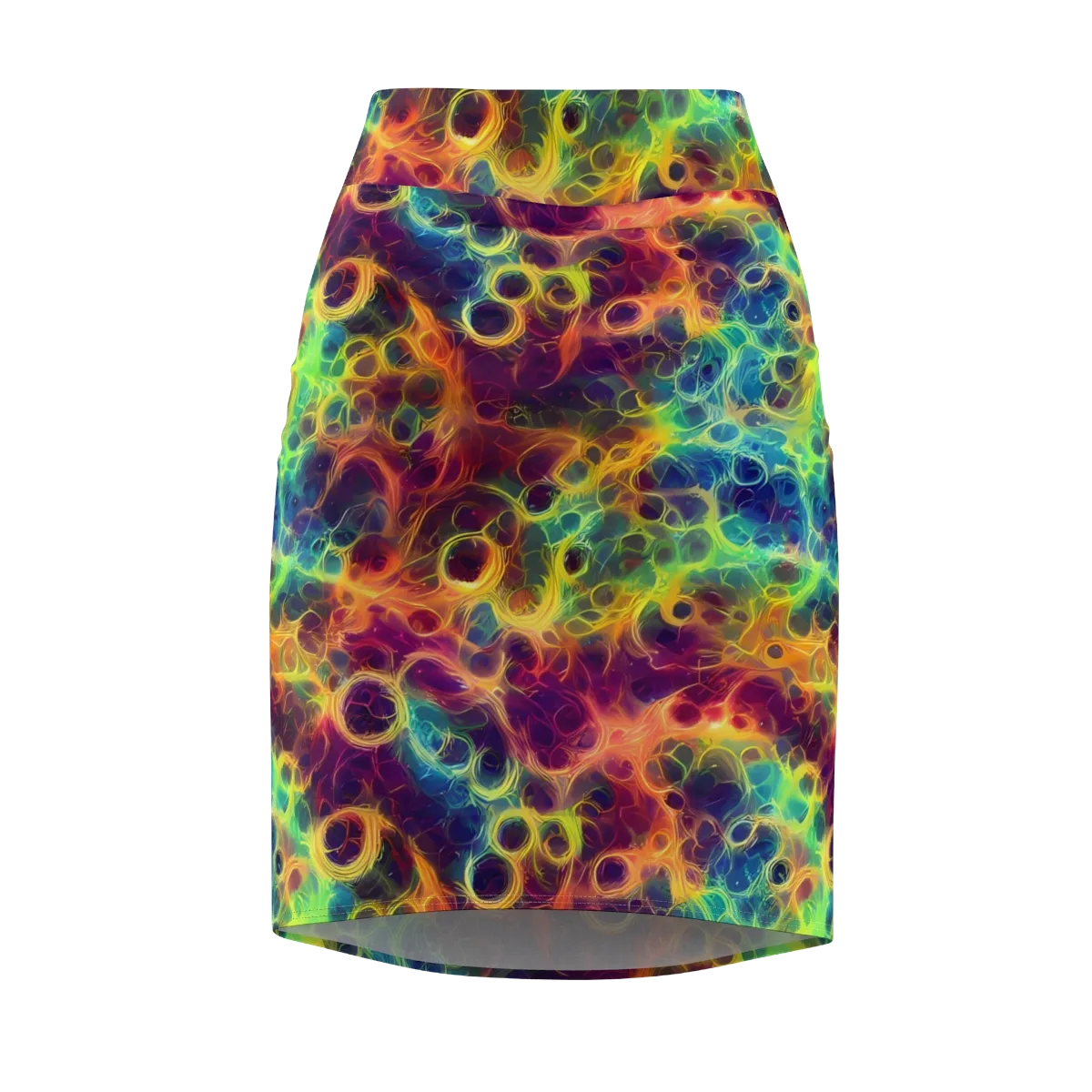 Neon Whorl on Pencil Skirt — Front