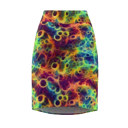 Neon Whorl on a Pencil Skirt
