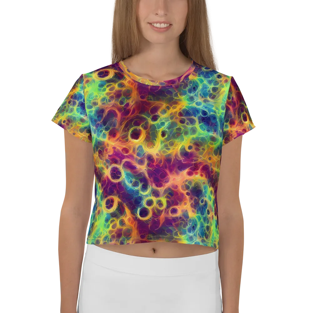 Neon Whorl on Crop Tee — Front