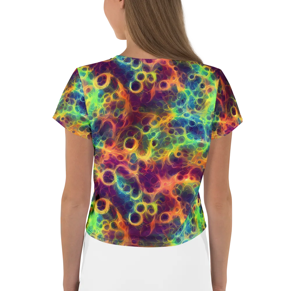 Neon Whorl on Crop Tee — Back