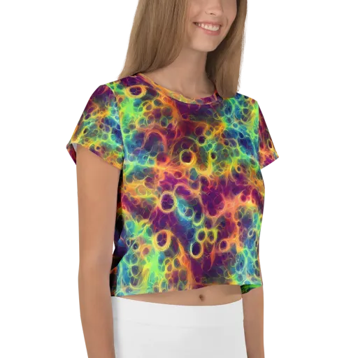 Neon Whorl on a Crop Tee