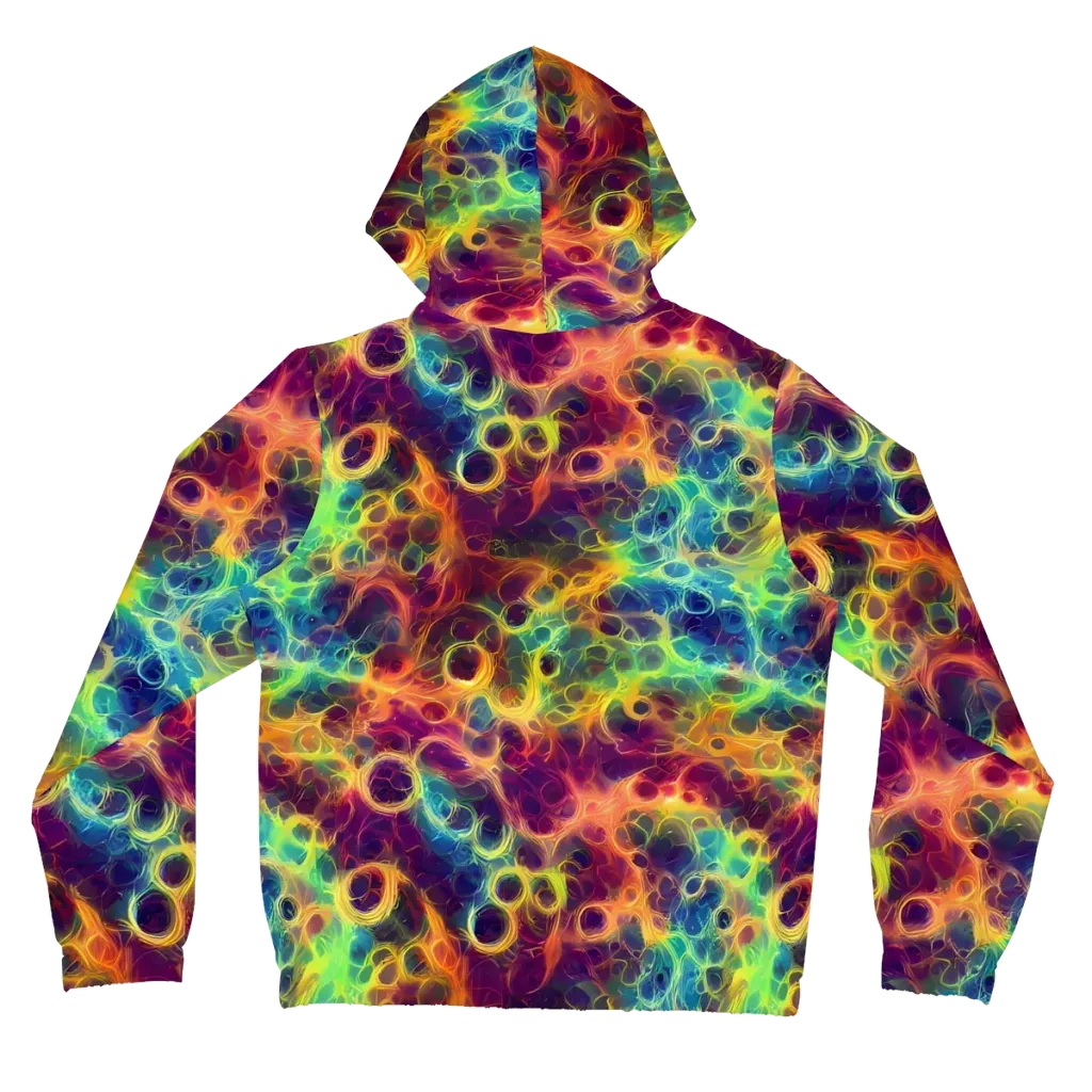 Neon Whorl on Women's Full-Zip Hoodie — Back
