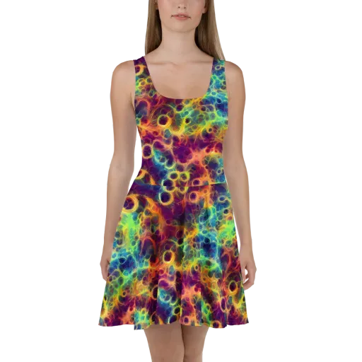 Neon Whorl on a Skater Dress