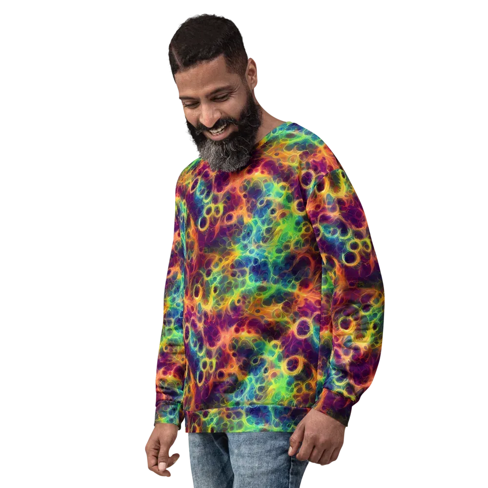 Neon Whorl on Sweatshirt — Left Front