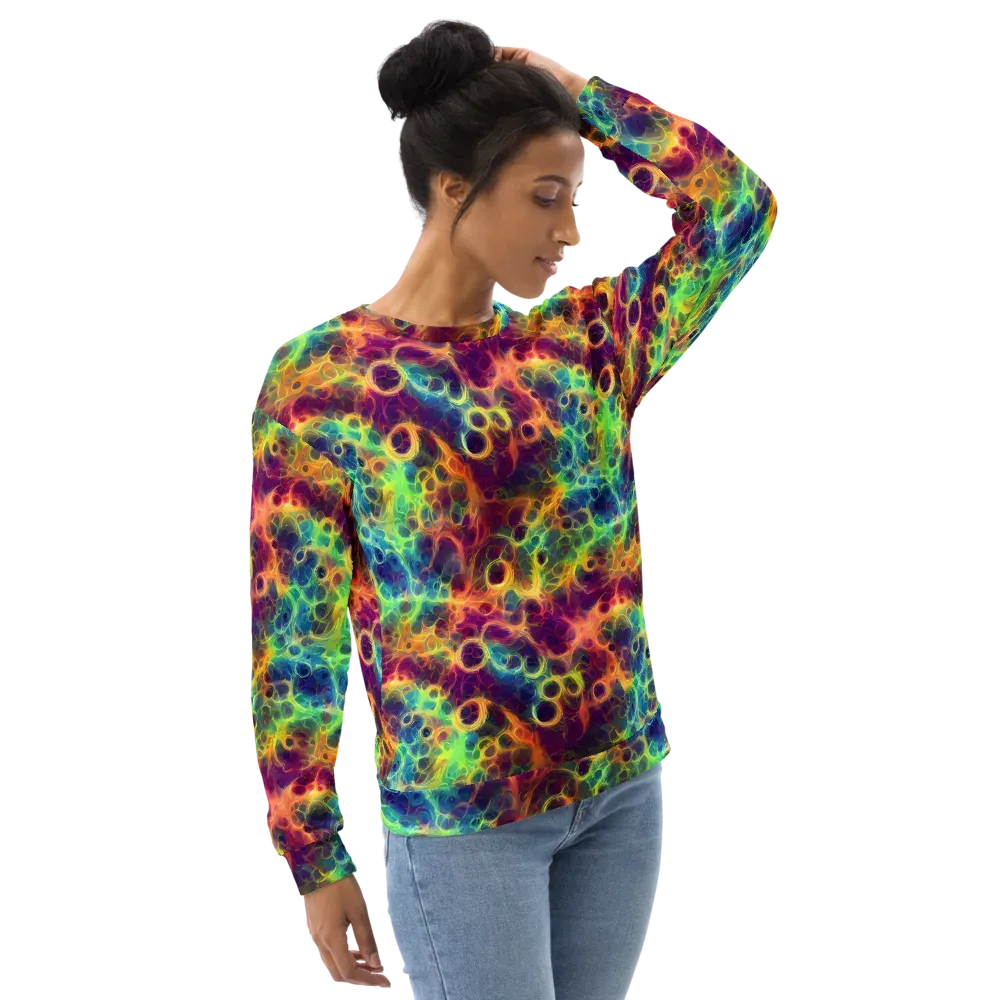 Neon Whorl on Sweatshirt — Right Front
