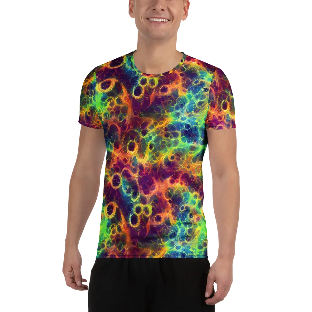 Neon Whorl on Men's Athletic T-Shirt — Front