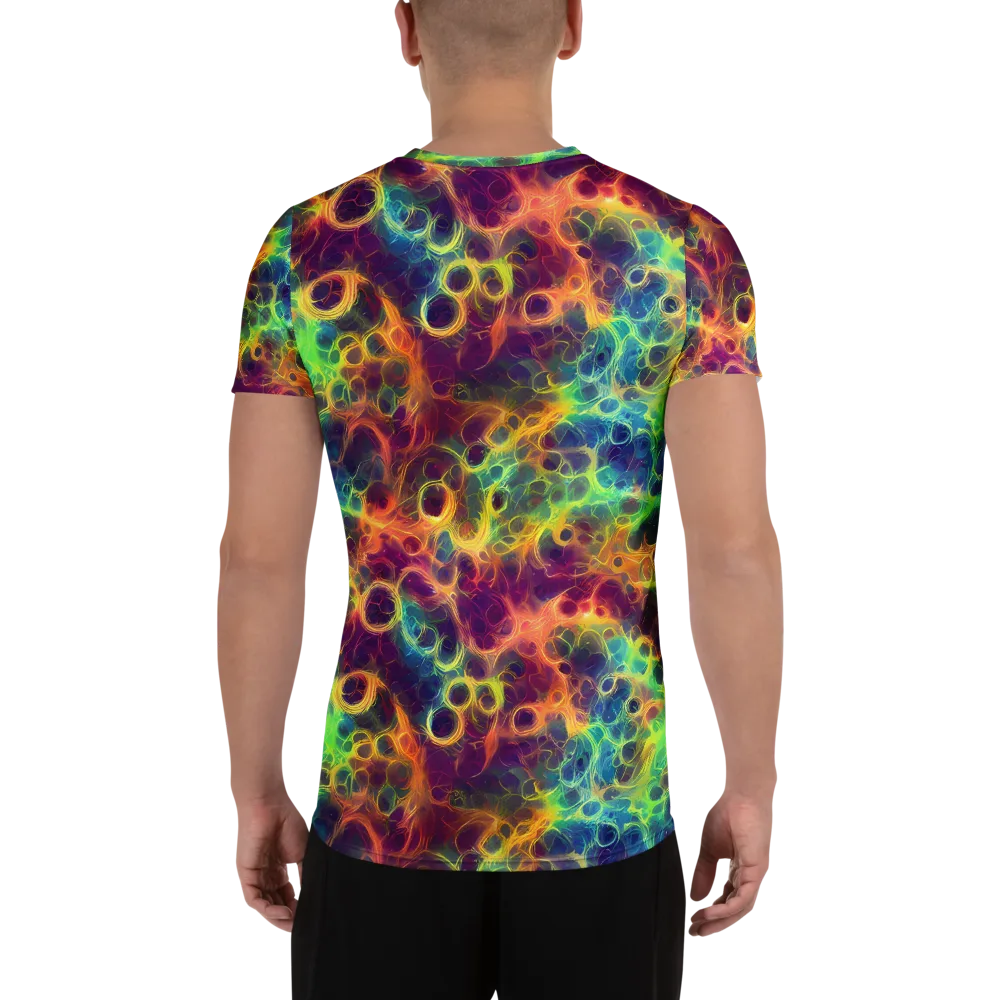 Neon Whorl on Men's Athletic T-Shirt — Back