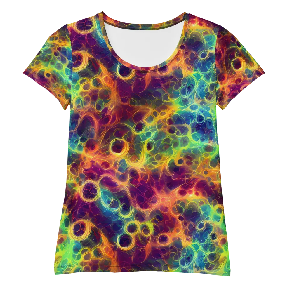 Neon Whorl on Women's Athletic T-Shirt — Front