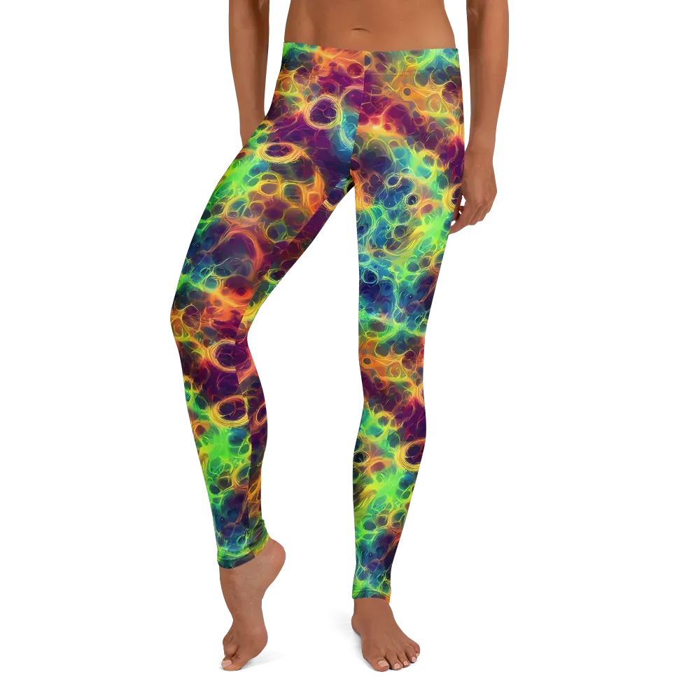 Neon Whorl on Leggings — Front