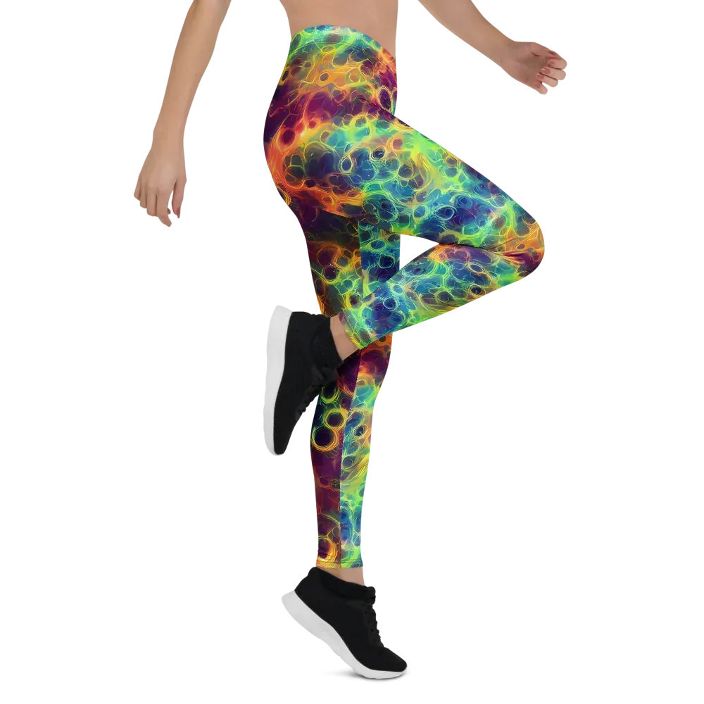 Neon Whorl on Leggings — Right