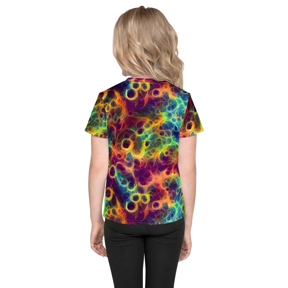 Neon Whorl on Kids Crew Neck T-Shirt — Back