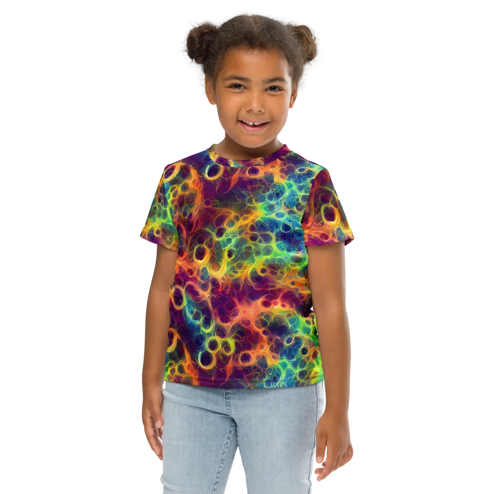 Neon Whorl on Kids Crew Neck T-Shirt — Front