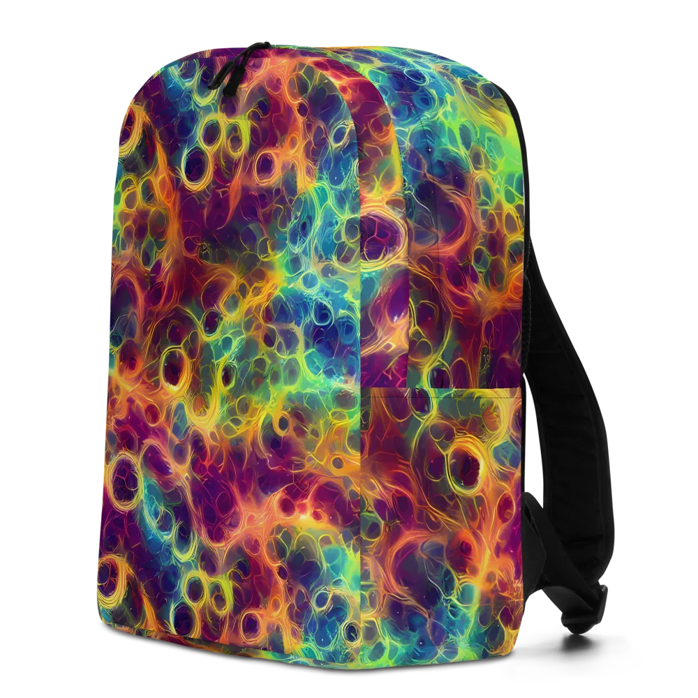 Neon Whorl on Minimalist Backpack — Left
