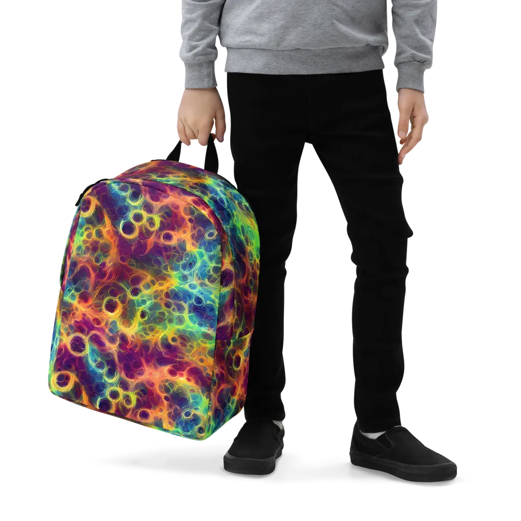 Neon Whorl on Minimalist Backpack — Zoomed-in