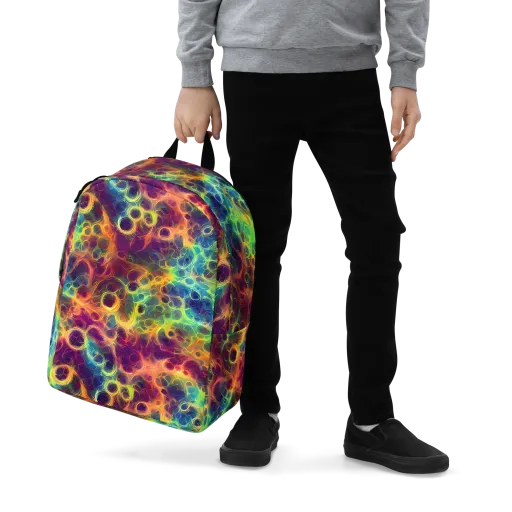 Neon Whorl on a Minimalist Backpack