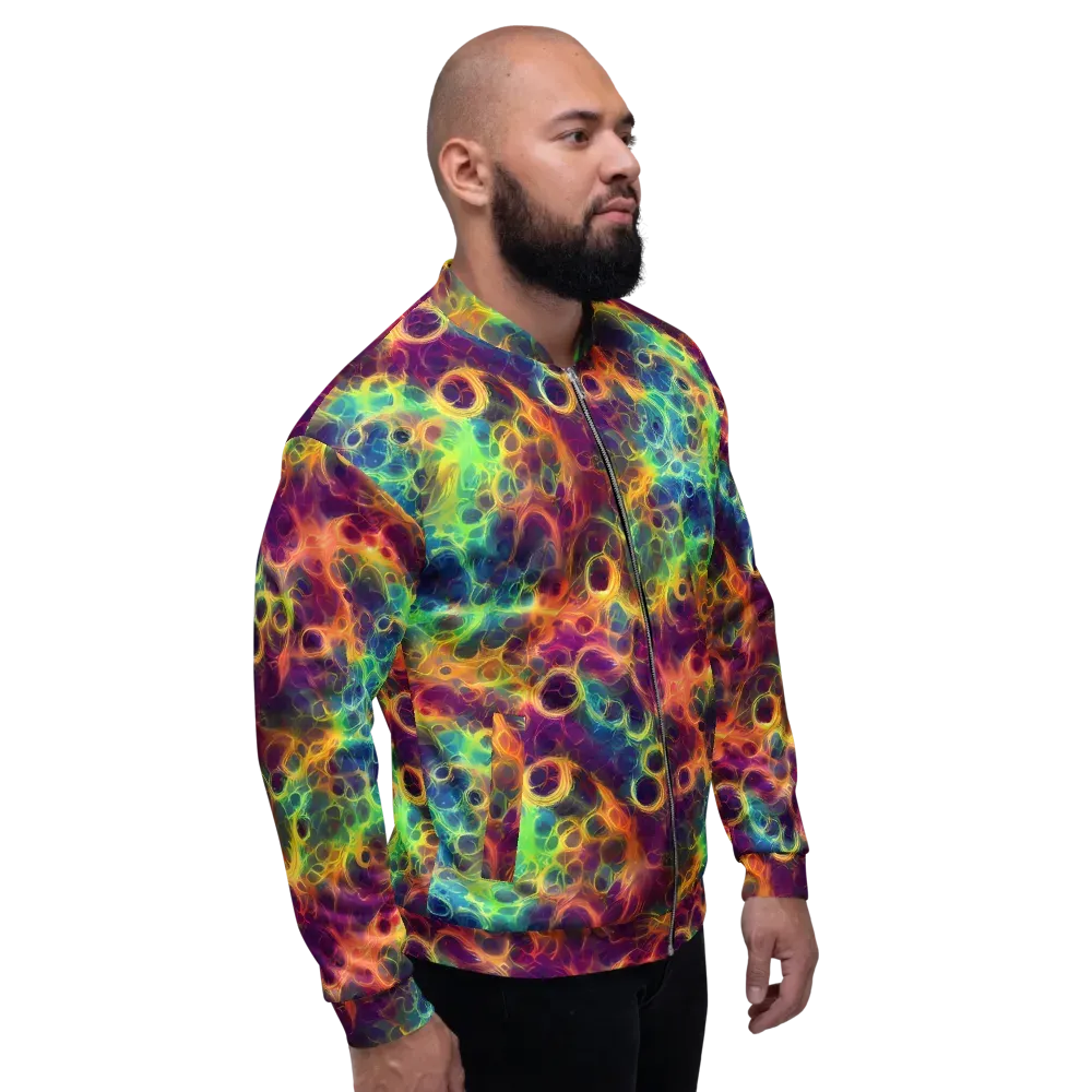Neon Whorl on Bomber Jacket — Right