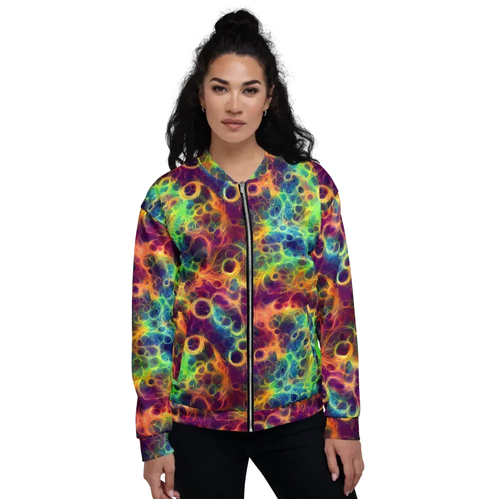 Neon Whorl on Bomber Jacket — Front
