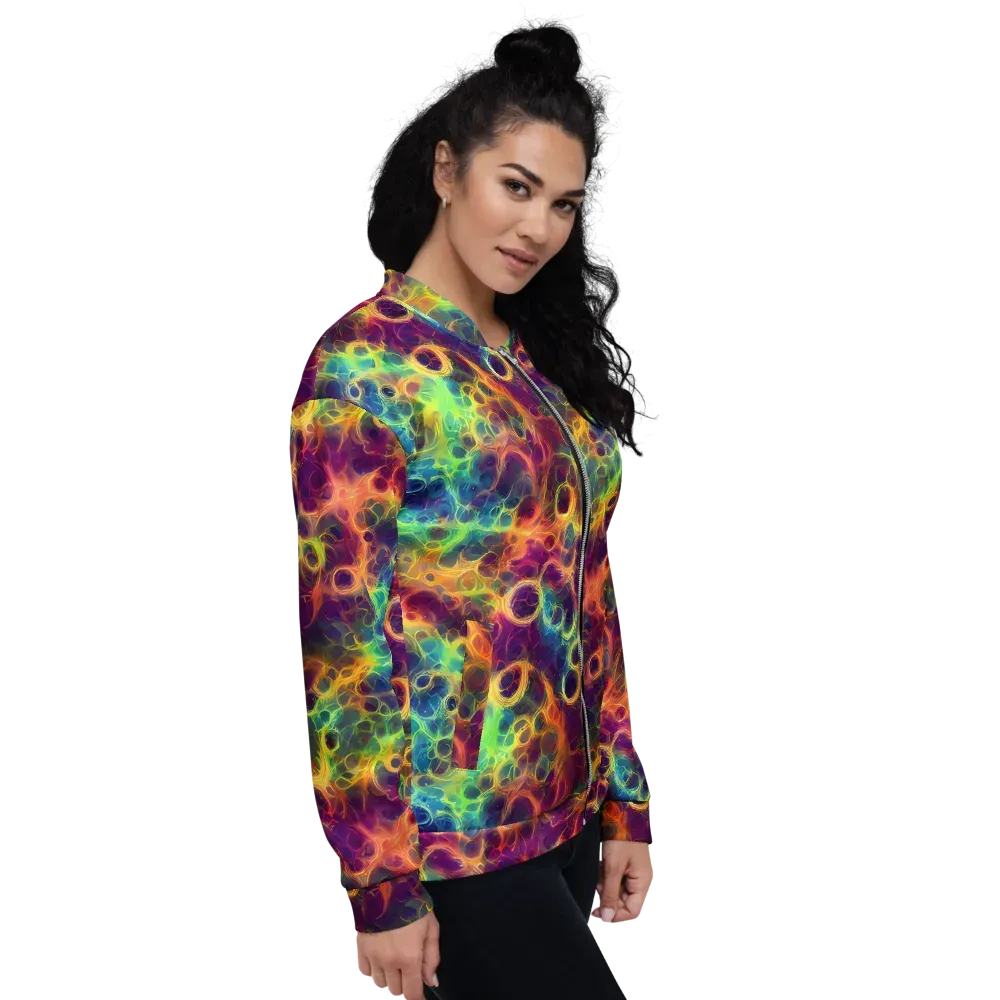 Neon Whorl on Bomber Jacket — Right
