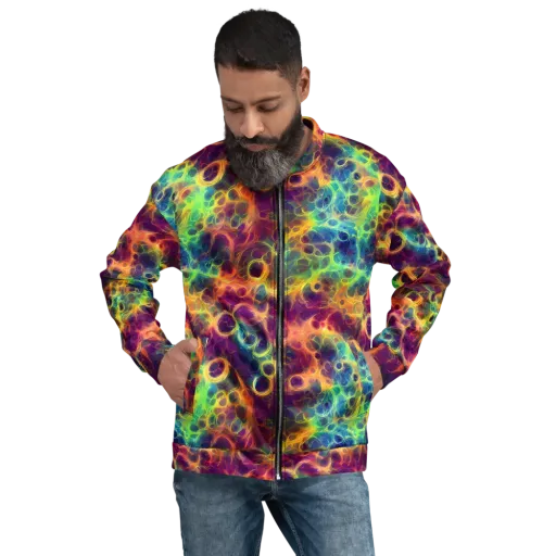 Neon Whorl on a Bomber Jacket