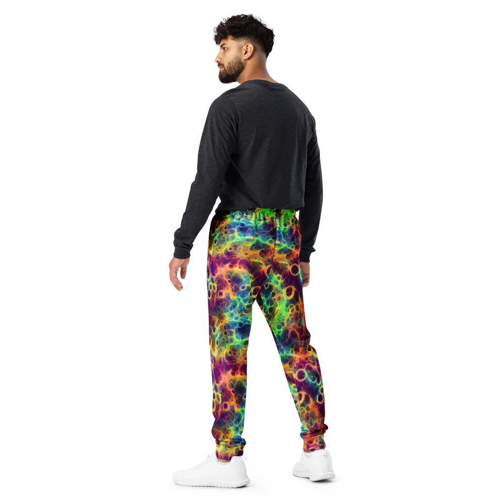 Neon Whorl on Men's Joggers — Back