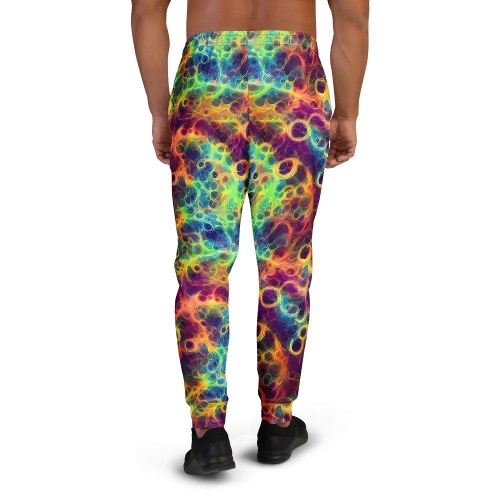 Neon Whorl on Men's Joggers — Back