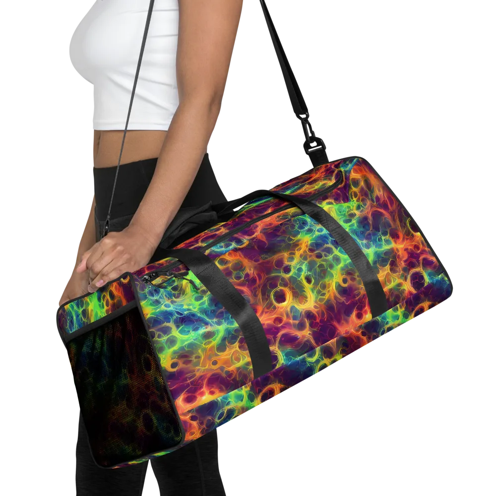 Neon Whorl on Duffle Bag — Front