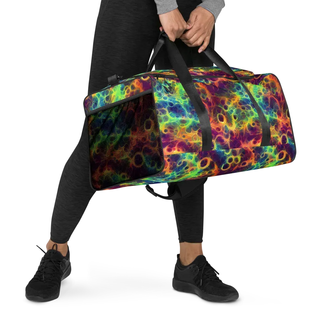 Neon Whorl on Duffle Bag — Right Front