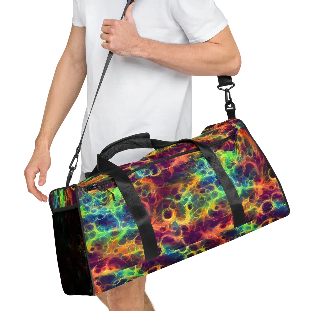 Neon Whorl on Duffle Bag — Right Front