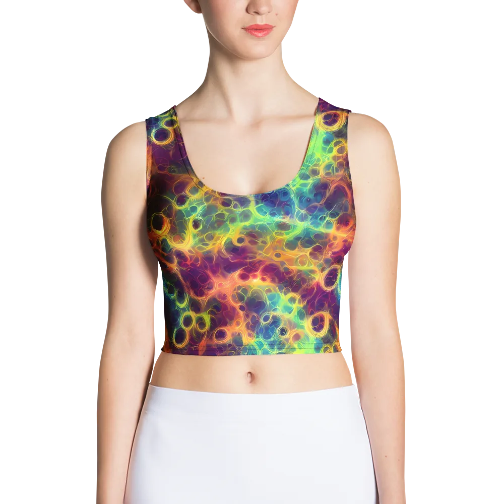 Neon Whorl on Crop Top — Front