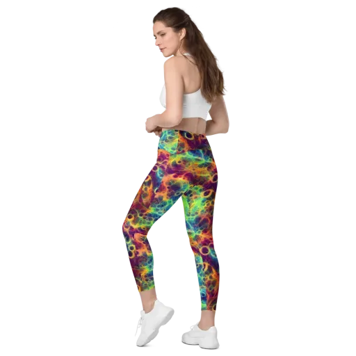 Neon Whorl on a Leggings with Pockets