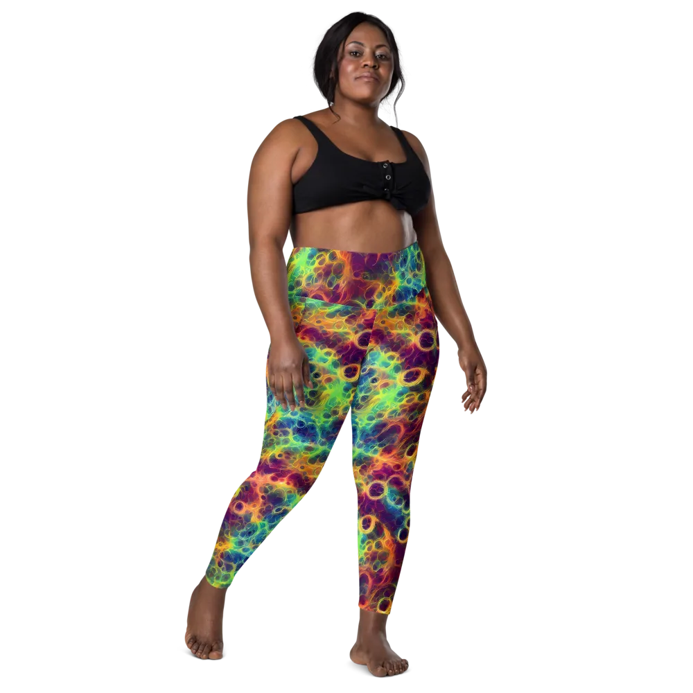 Neon Whorl on Leggings with Pockets — Front