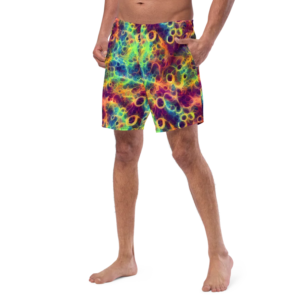 Neon Whorl on Swim Trunks — Left Front
