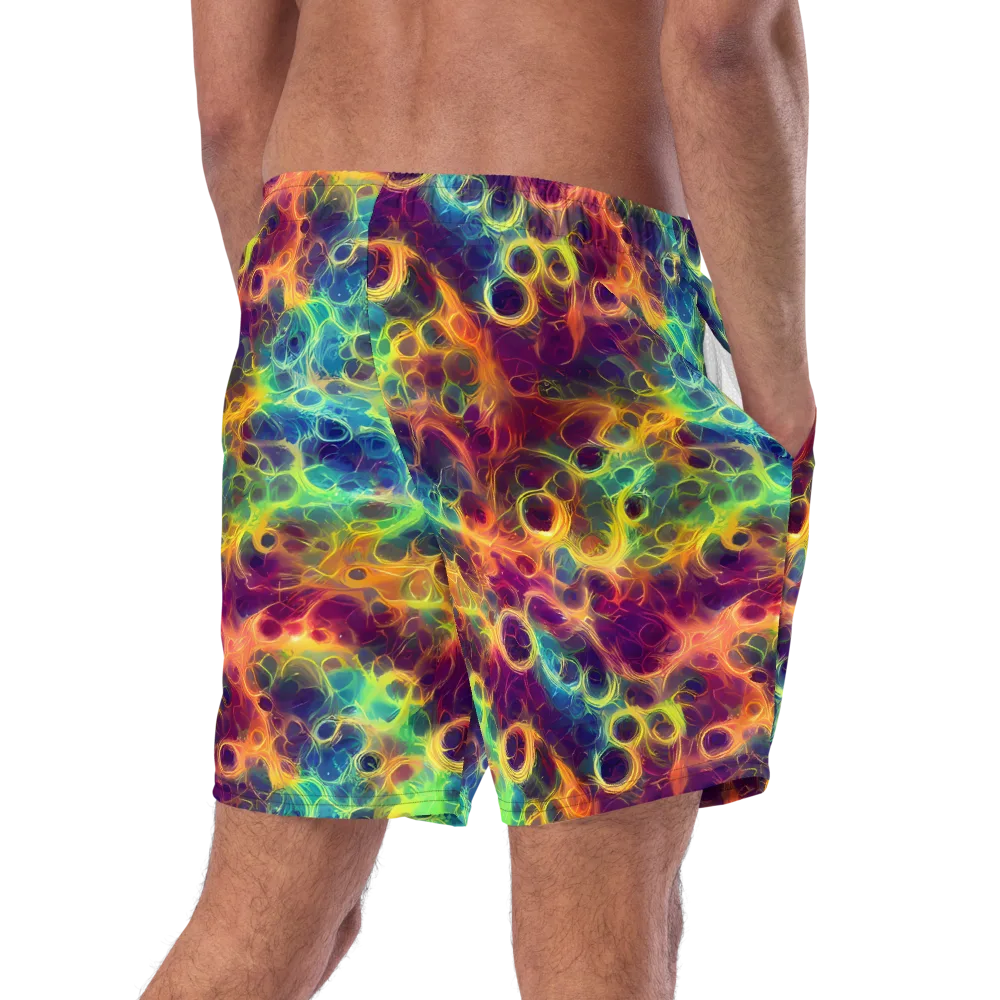 Neon Whorl on Swim Trunks — Right Back
