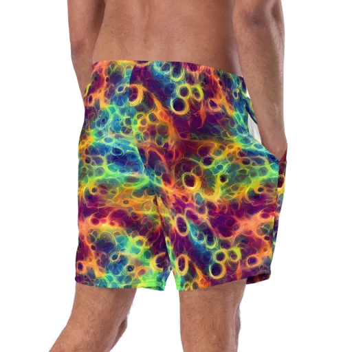Neon Whorl on a Swim Trunks