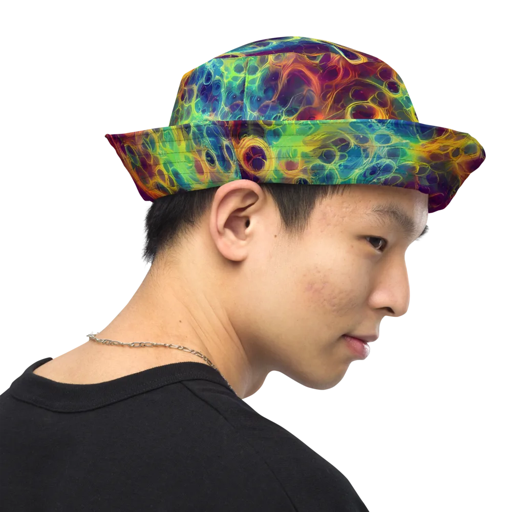 Neon Whorl on Reversible Bucket Hat — Right Outside