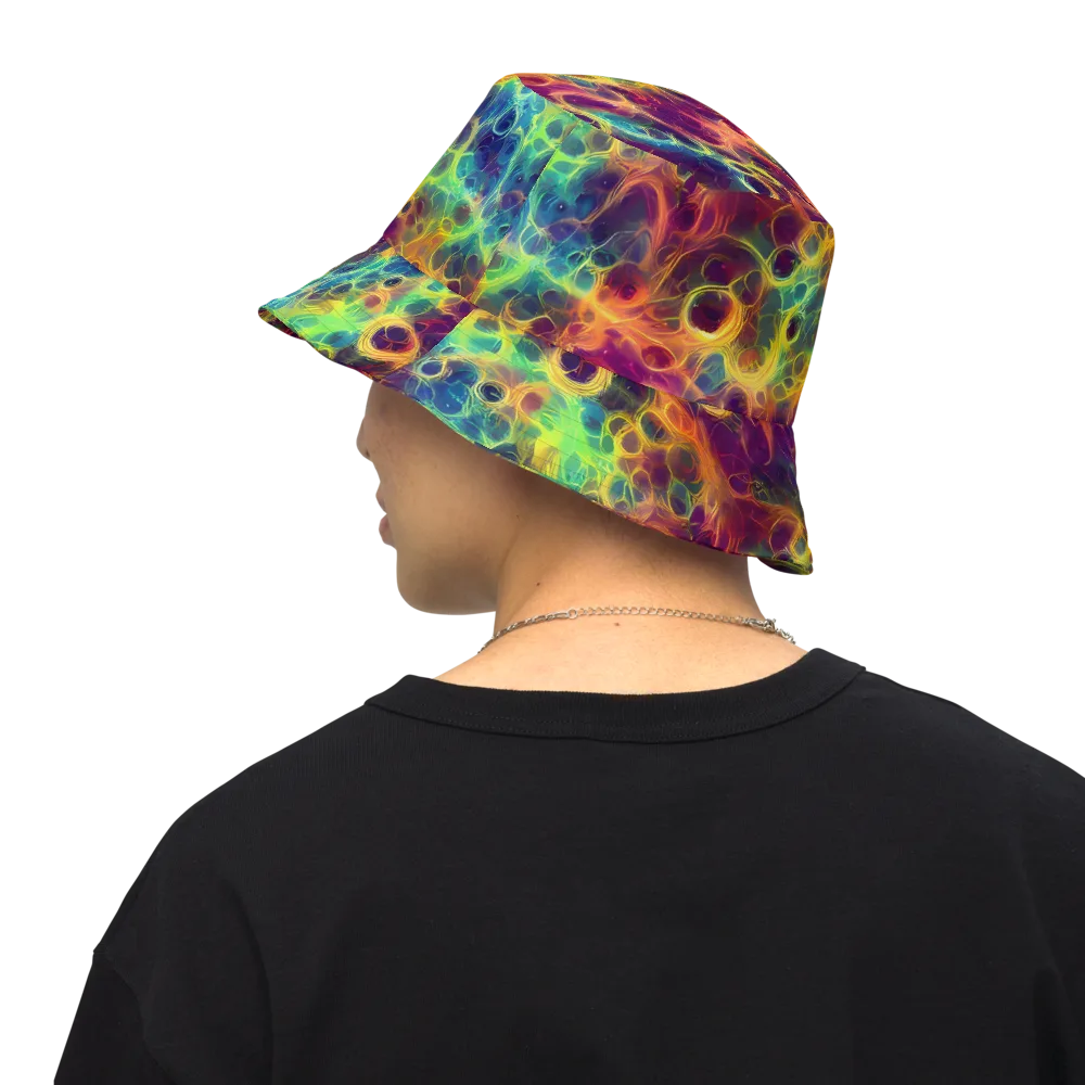 Neon Whorl on Reversible Bucket Hat — Back Inside