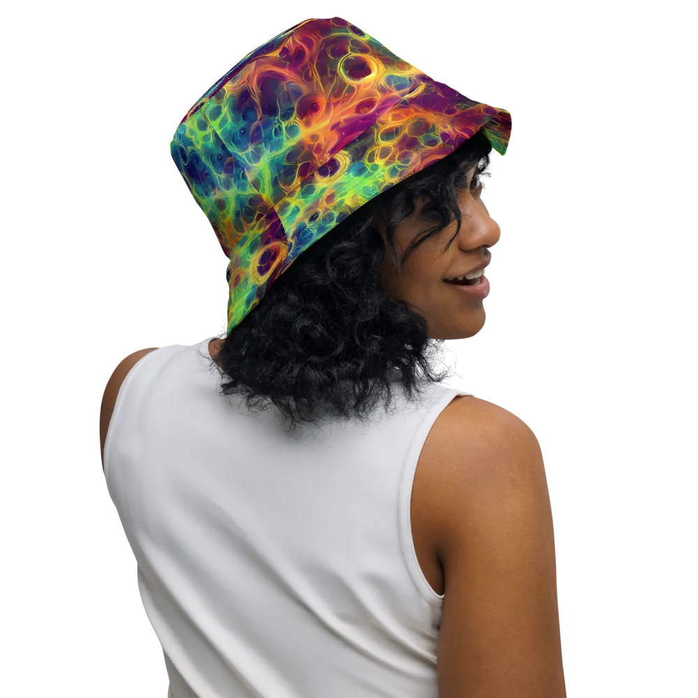 Neon Whorl on Reversible Bucket Hat — Right Outside