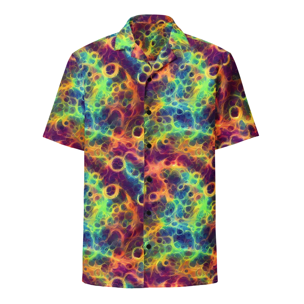 Neon Whorl on Button Shirt — Front