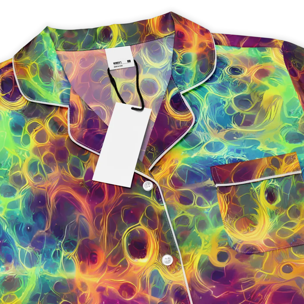 Neon Whorl on Women's Short Sleeve Pajama Top — Product details