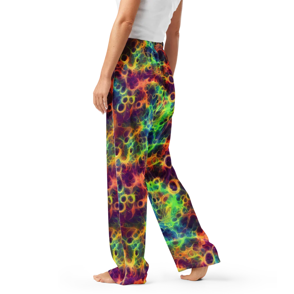 Neon Whorl on Women's Pajama Pants — Left